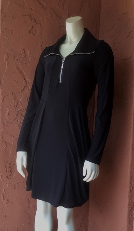 Zipper Top - Black Long Sleeve