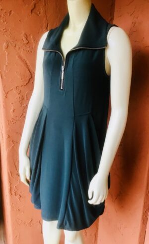 Forest Green Short Zipper Top