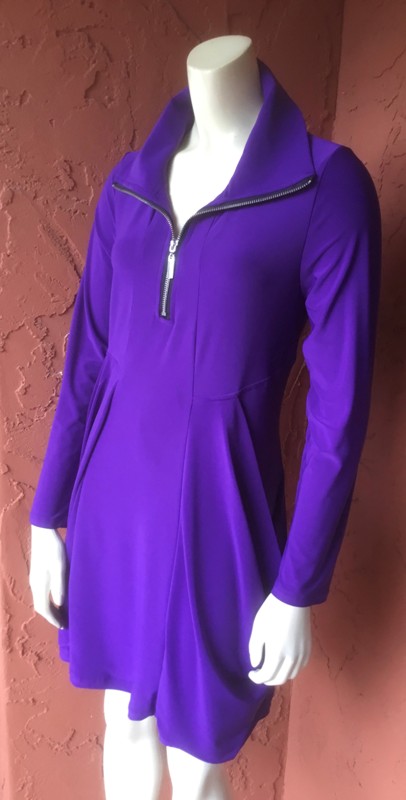 Purple Long Zipper Top